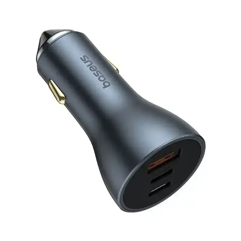 شارژر فندکی 65 وات باسئوس مدل Golden Contactor Pro Car Charger U+C+C